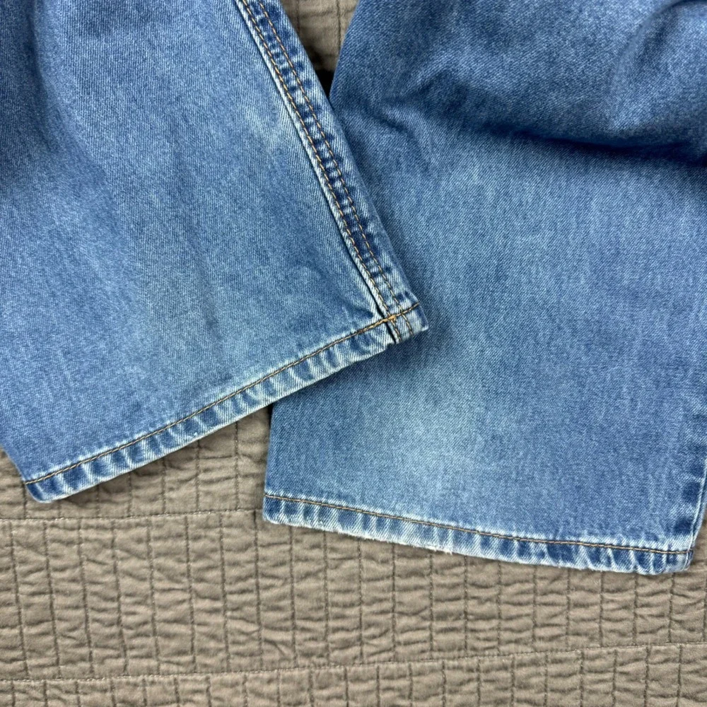 Levi's 504 Jeans Men 36 (34x29) Straight Stretch‎ Medium Wash Denim Button Fly